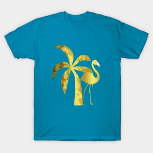 GOLD Tropics Flamingo Lovers - Flamingo Art T-Shirt